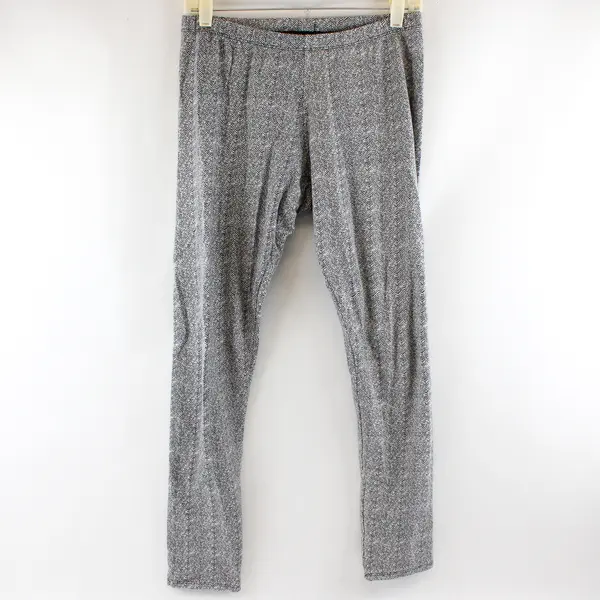 A New Approach Black and White Herringbone Pattern Leggings Women's Medium