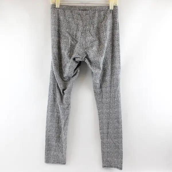 A New Approach Black and White Herringbone Pattern Leggings Women's Medium