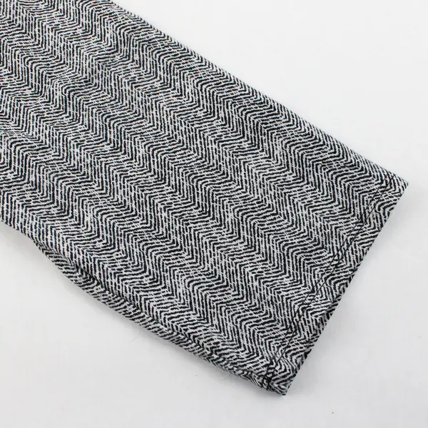 A New Approach Black and White Herringbone Pattern Leggings Women's Medium