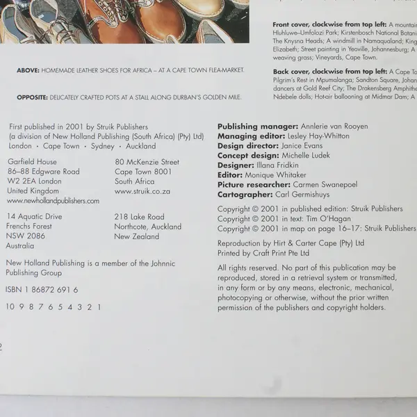 South Africa Tapestries Illustrated Travel Guide of South Africa 2001 Paperback