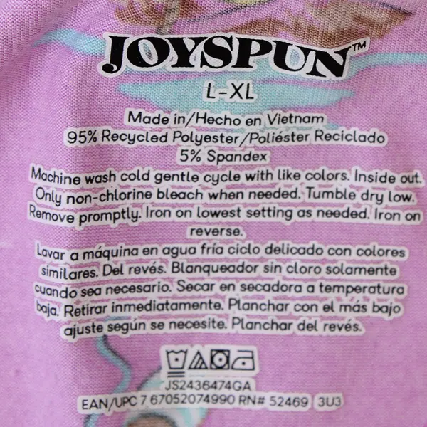 Joyspun Beach-Themed Short-Sleeved Sleepshirt Women's L-XL