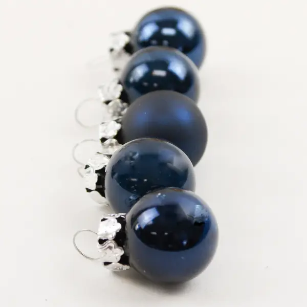 Assorted Christmas Ornaments Gold Clear Blue Mixed Shapes Holiday Decor