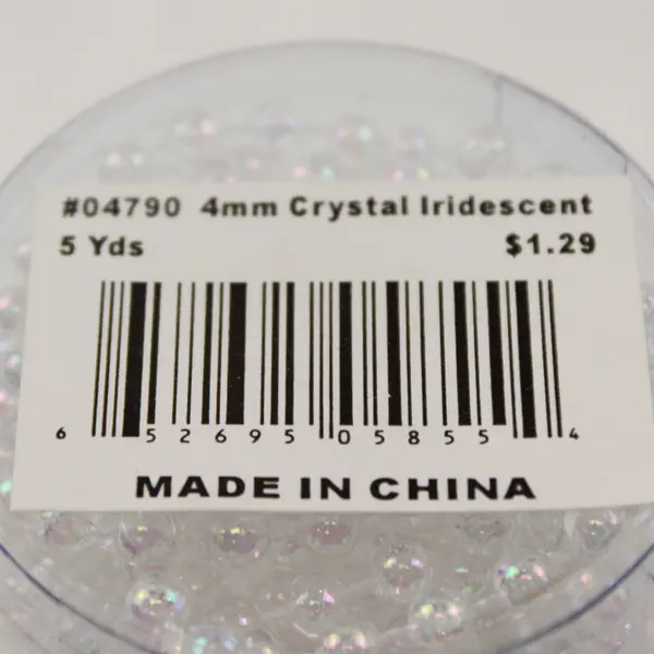 Lot of 4 White Christmas Ornaments - 3 Bead Garlands & 1 Icicle