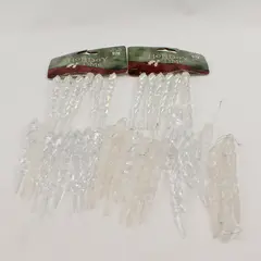 Lot of 35 Small Frosted & Clear Icicle Ornaments - Holiday Decor
