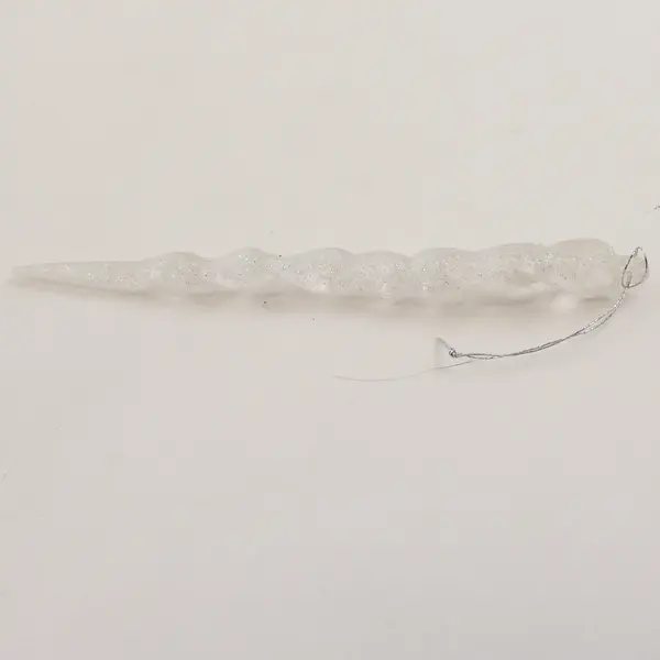 Lot of 35 Small Frosted & Clear Icicle Ornaments - Holiday Decor