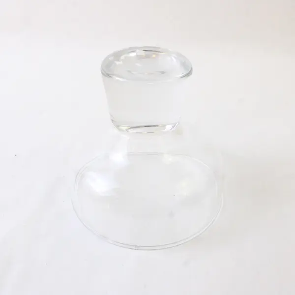 Lot Of 4 Unbranded Unmarked Matching Clear Glass Candle Holding Cups 3.5" Tall