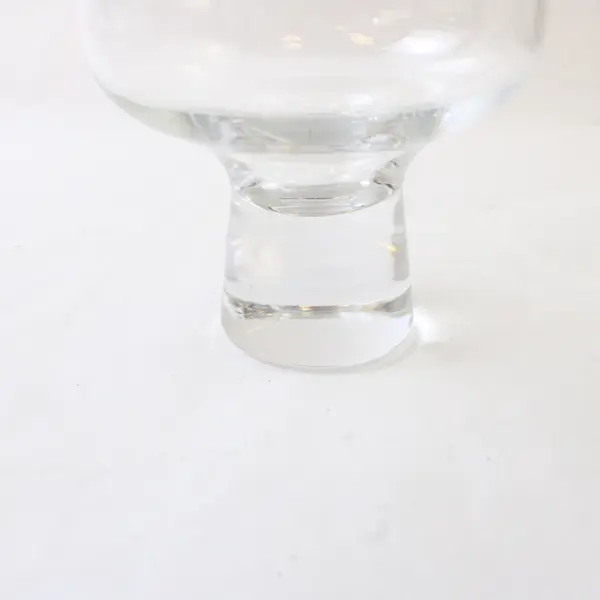 Lot Of 4 Unbranded Unmarked Matching Clear Glass Candle Holding Cups 3.5" Tall