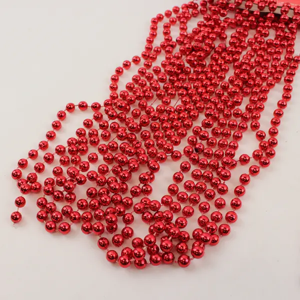 Lot of 2 Red Bead Garlands Holiday Christmas Tree Decor New