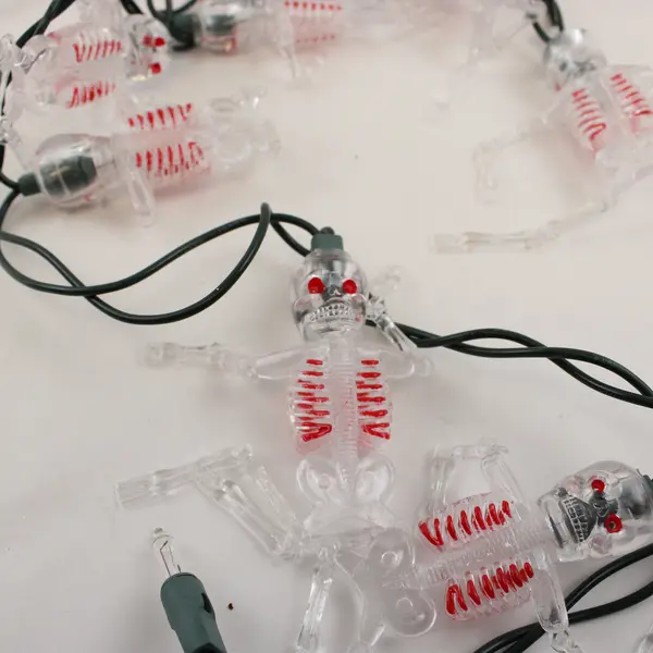 Skeleton Light Set Halloween Tested Tabletop Mantel Decor