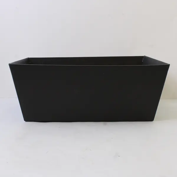 Black Organizer Bin w/ Handles Open-Top 12.5x10x4.5