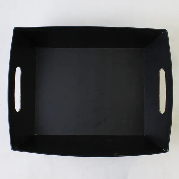 Black Organizer Bin w/ Handles Open-Top 12.5x10x4.5