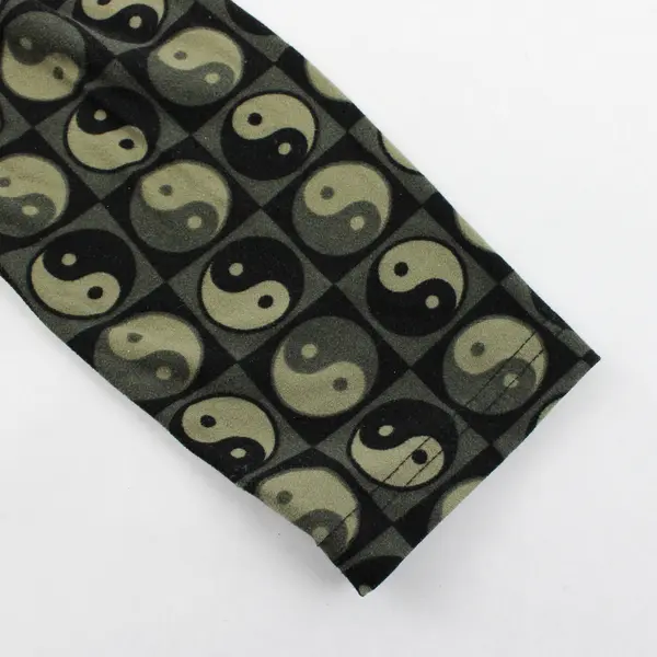 No Boundaries Green Yin & Yang Print Ankle  Leggings Juniors Large 11-13