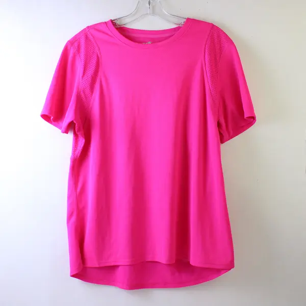 Avia Pink Vented Activewear Short-Sleeved T-Shirt Women's XL 16-18