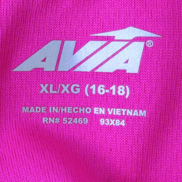 Avia Pink Vented Activewear Short-Sleeved T-Shirt Women's XL 16-18