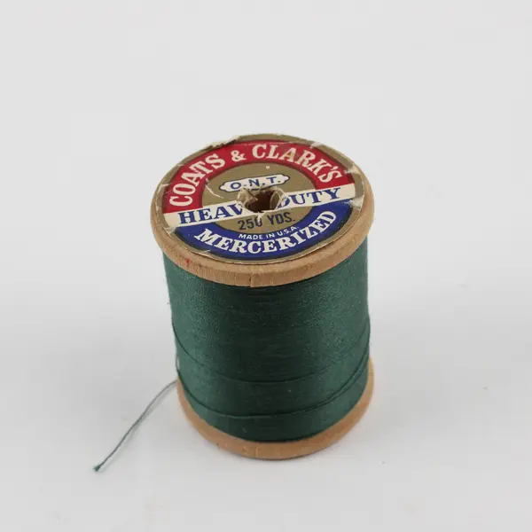 Lot of 4 Green Sewing Thread Spools Assorted Shades for Quilting