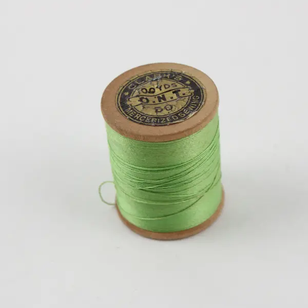 Lot of 4 Green Sewing Thread Spools Assorted Shades for Quilting