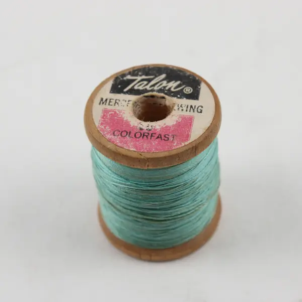 Lot of 4 Green Sewing Thread Spools Assorted Shades for Quilting