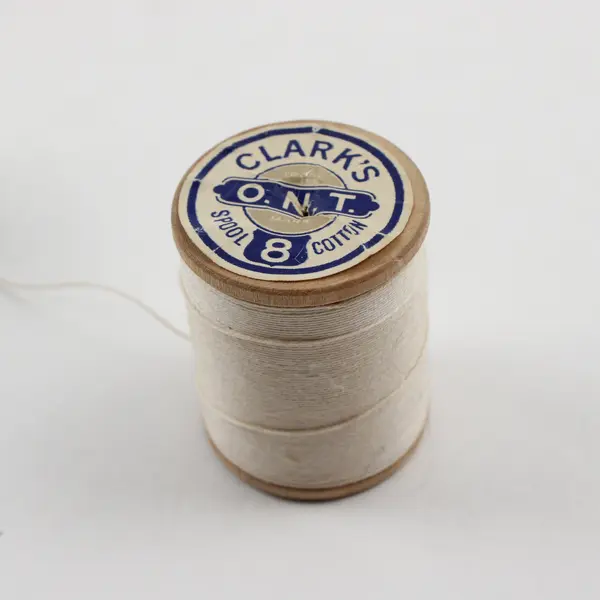 Lot of 5 White/Off-White Sewing Thread Spools for Quilting & Crafts