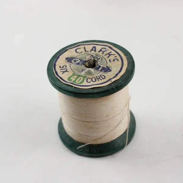 Lot of 5 White/Off-White Sewing Thread Spools for Quilting & Crafts