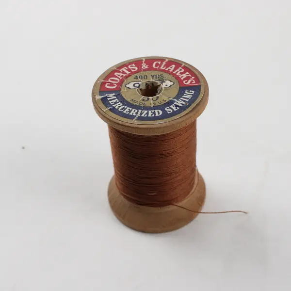 Lot of 5 Brown Sewing Thread Spools Assorted Shades Quilting 