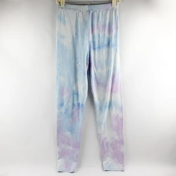 Mayfair Blue and Purple Tie-Dye Leggings Women's Large