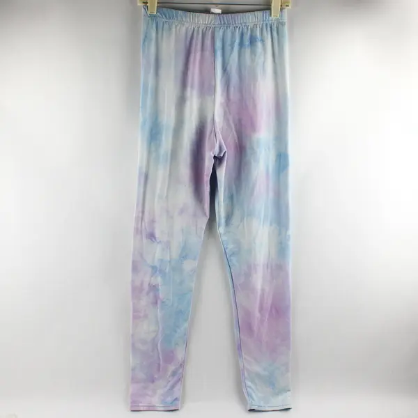 Mayfair Blue and Purple Tie-Dye Leggings Women's Large