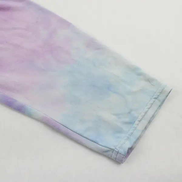 Mayfair Blue and Purple Tie-Dye Leggings Women's Large
