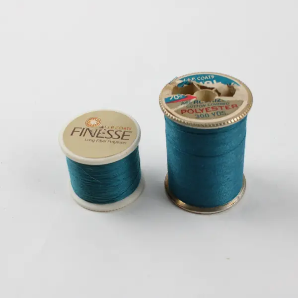 Lot of 5 Blue/Teal Sewing Thread Spools Assorted Shades for Quilting