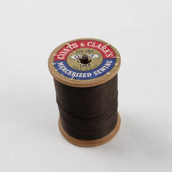 Lot of 5 Brown Sewing Thread Spools Assorted Shades for Quilting