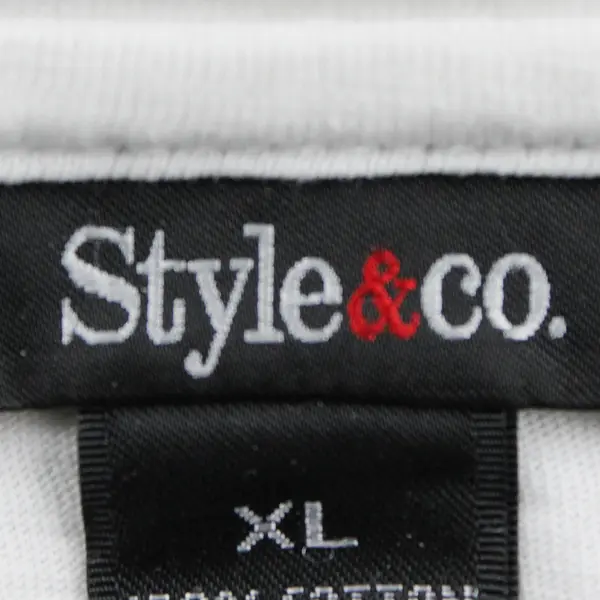 Style & Co. Multicolor Bedazzled Floral Accent Graphic T-Shirt Women's XL