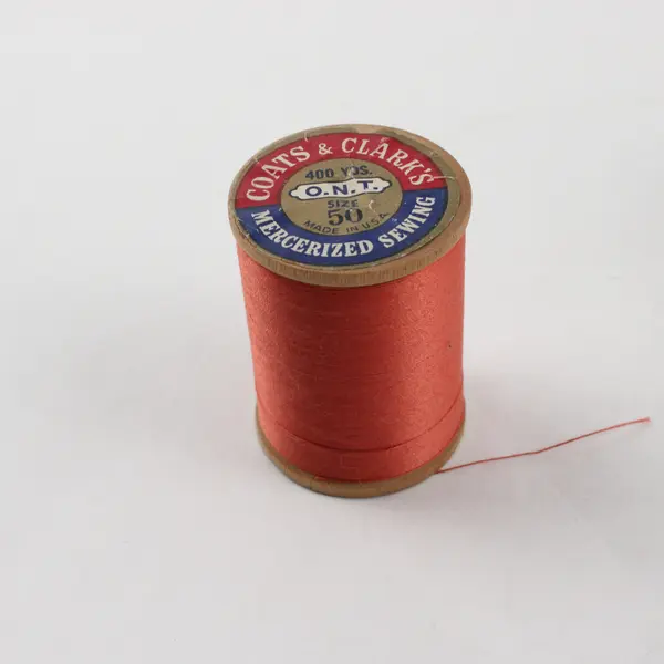 Lot of 5 Red/Orange Sewing Thread Spools Assorted Shades for Quilting