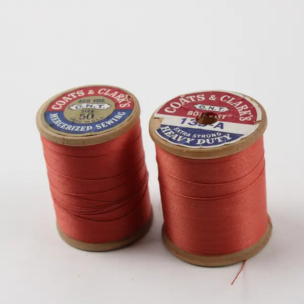 Lot of 5 Orange Sewing Thread Spools Assorted Shades for Quilting