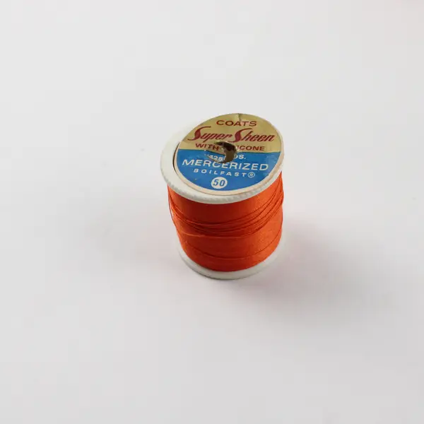 Lot of 5 Orange Sewing Thread Spools Assorted Shades for Quilting