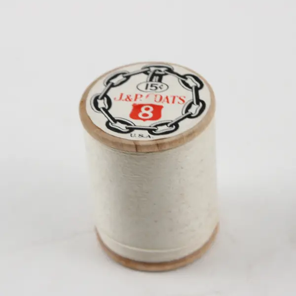 Lot of 5 White/Off White Sewing Thread Spools Assorted Shades for Quilting