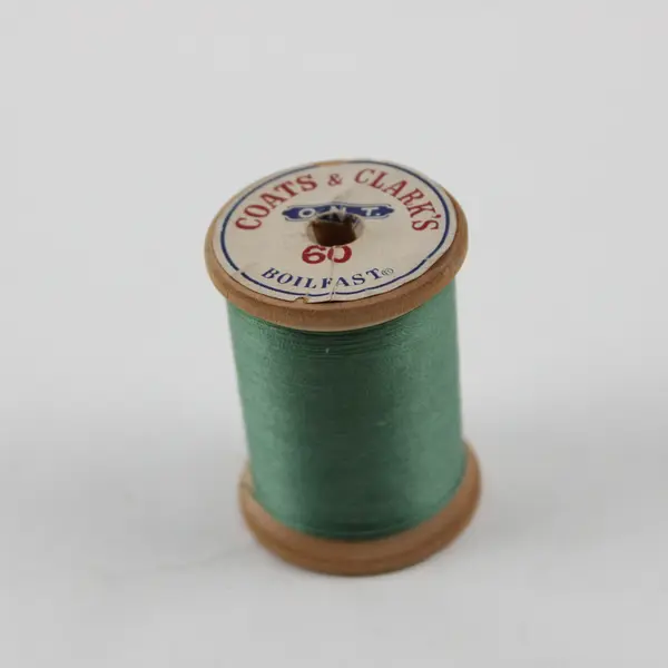 Lot of 5 Green Sewing Thread Spools Assorted Shades for Quilting