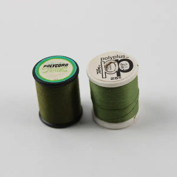 Lot of 5 Green Sewing Thread Spools Assorted Shades for Quilting