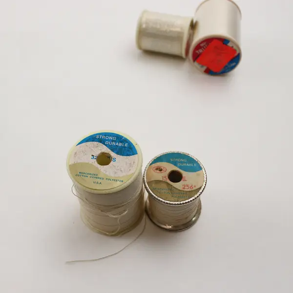 Lot of 5 White/Off White Sewing Thread Spools Assorted Shades for Quilting