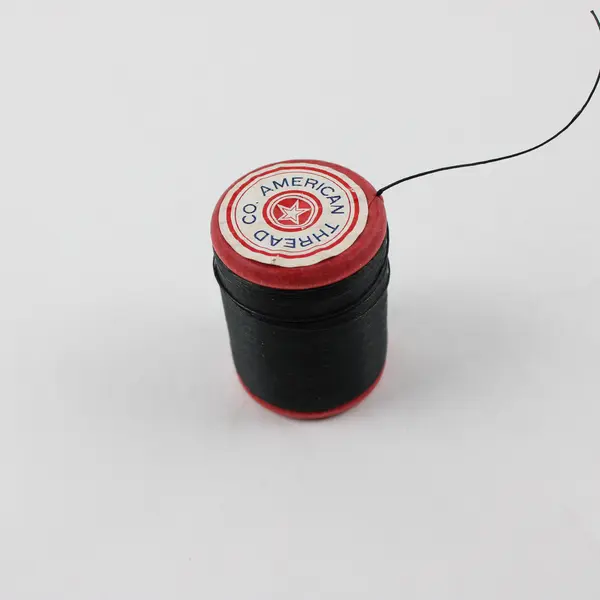 Lot of 4 Black Sewing Thread Spools Assorted Shades for Quilting