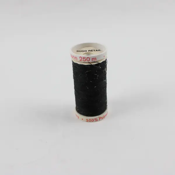 Lot of 4 Black Sewing Thread Spools Assorted Shades for Quilting