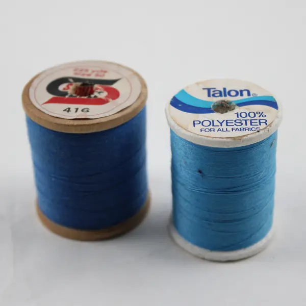 Lot of 5 Blue Sewing Thread Spools Assorted Shades for Quilting