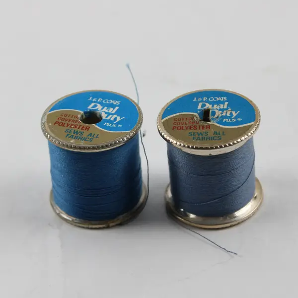 Lot of 5 Blue Sewing Thread Spools Assorted Shades for Quilting