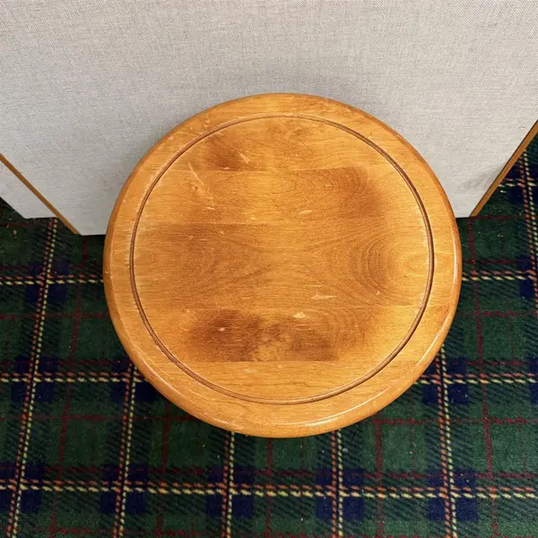 Vintage Nichols & Stone Faux Bamboo Wood Stool No Backrest