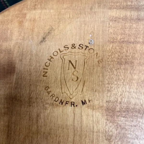 Vintage Nichols & Stone Faux Bamboo Wood Stool No Backrest