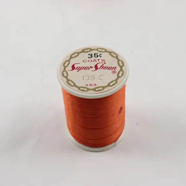 Lot of 5 Orange Sewing Thread Spools Assorted Shades for Quilting