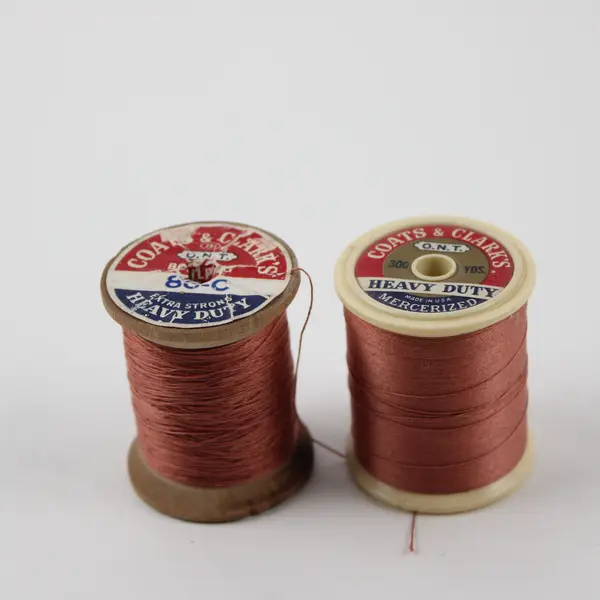 Lot of 5 Orange Sewing Thread Spools Assorted Shades for Quilting