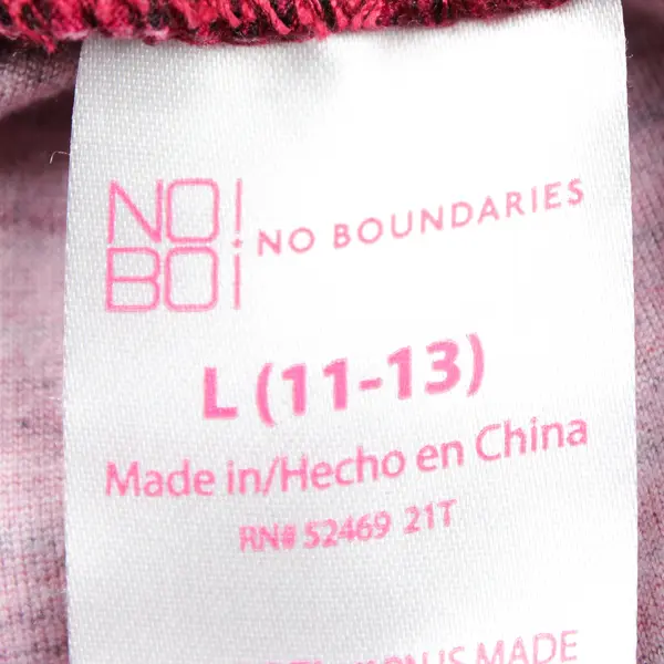 No Boundaries Magenta and Black Ankle Leggings Juniors Large 11-13