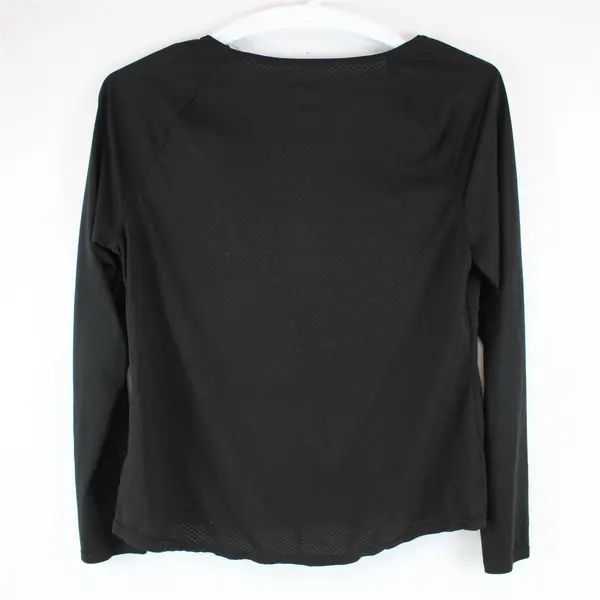 Danskin Now Drimore Black Long-Sleeved Vented Activewear Top Women's XL 16-18
