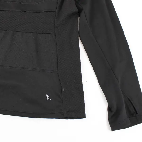 Danskin Now Drimore Black Long-Sleeved Vented Activewear Top Women's XL 16-18