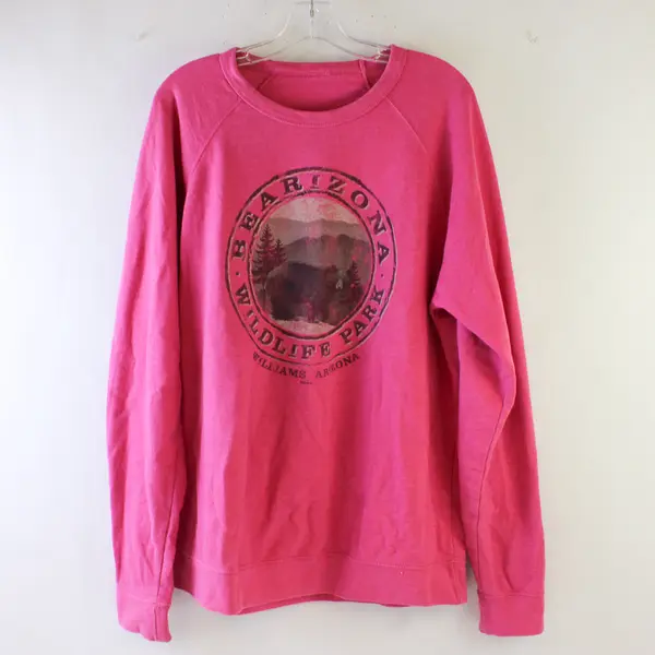 Bearizona Wildlife Park Williams AZ Pink Sweatshirt Women's XL