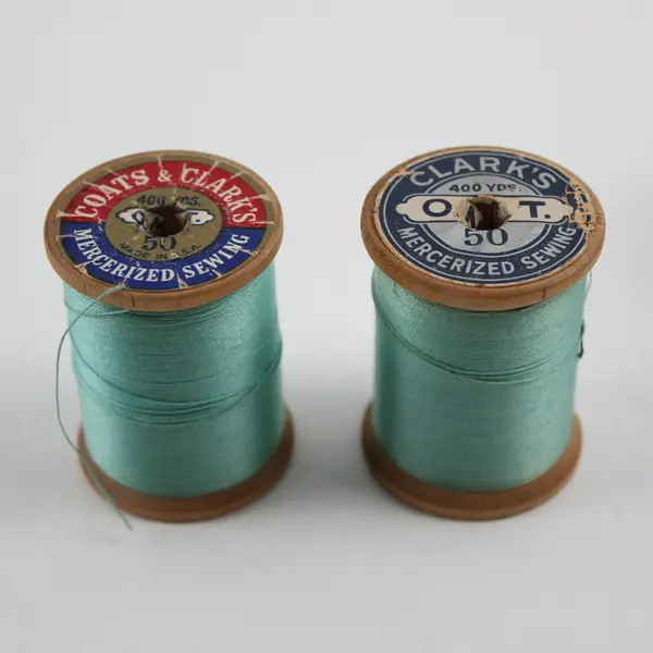 Lot of 5 Blue/Teal Sewing Thread Spools Assorted Shades for Quilting
